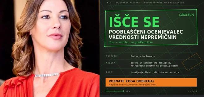 Švarc Pipanova išče cenilca za prodajo nepremičnine? »Mar bi ga iskala že pred leti ...«