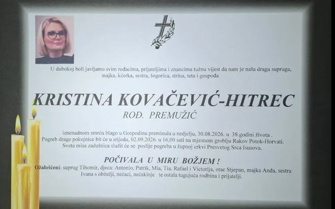Znane podrobnosti slovesa od Kristine Kovačević Hitrec: »Ne komentarjev, rabimo razumevanje in molitev«